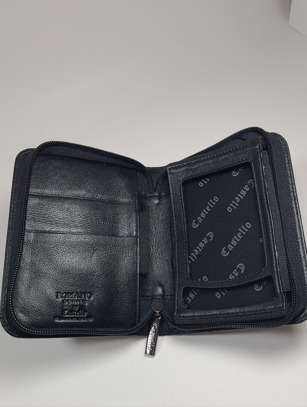 Vintage Castello Black Leather Zip Blackberry Case